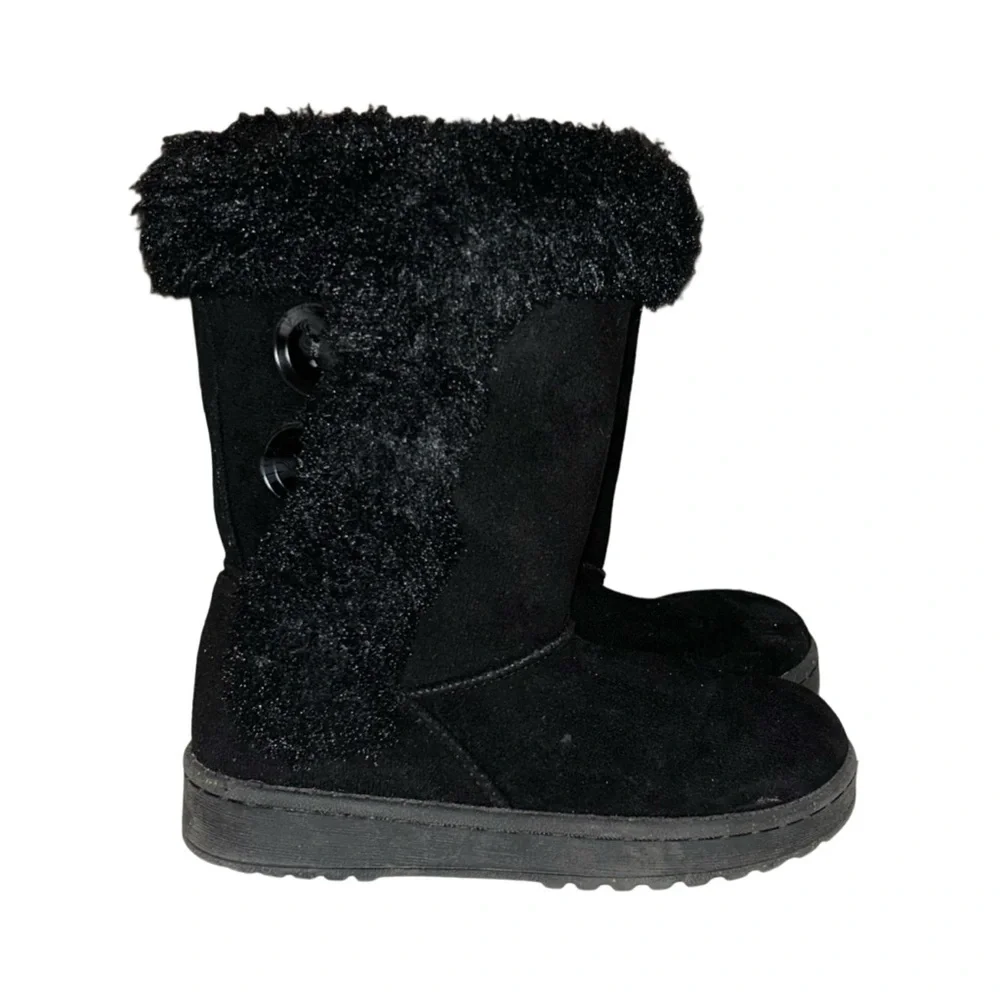 SO Sophia Girl's Black Winter Boots Size 13